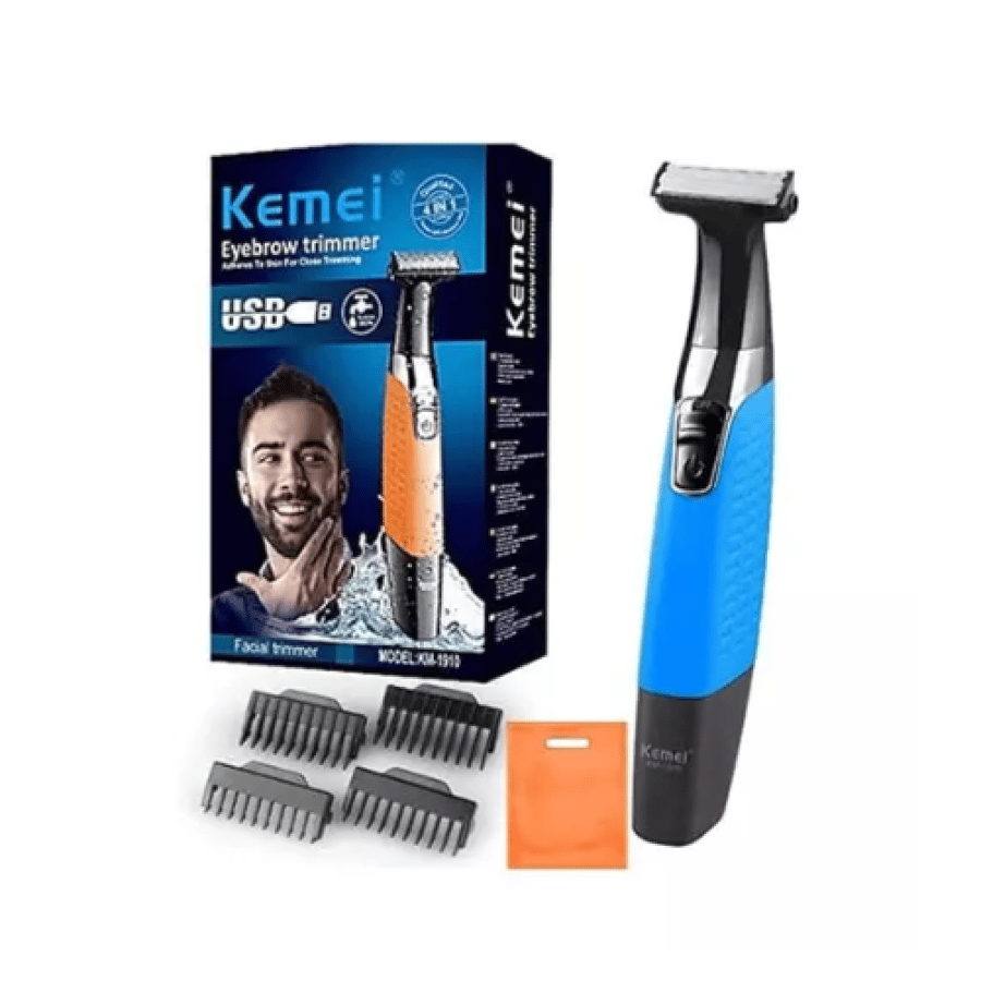 Kemei men's shaver cordless orange black