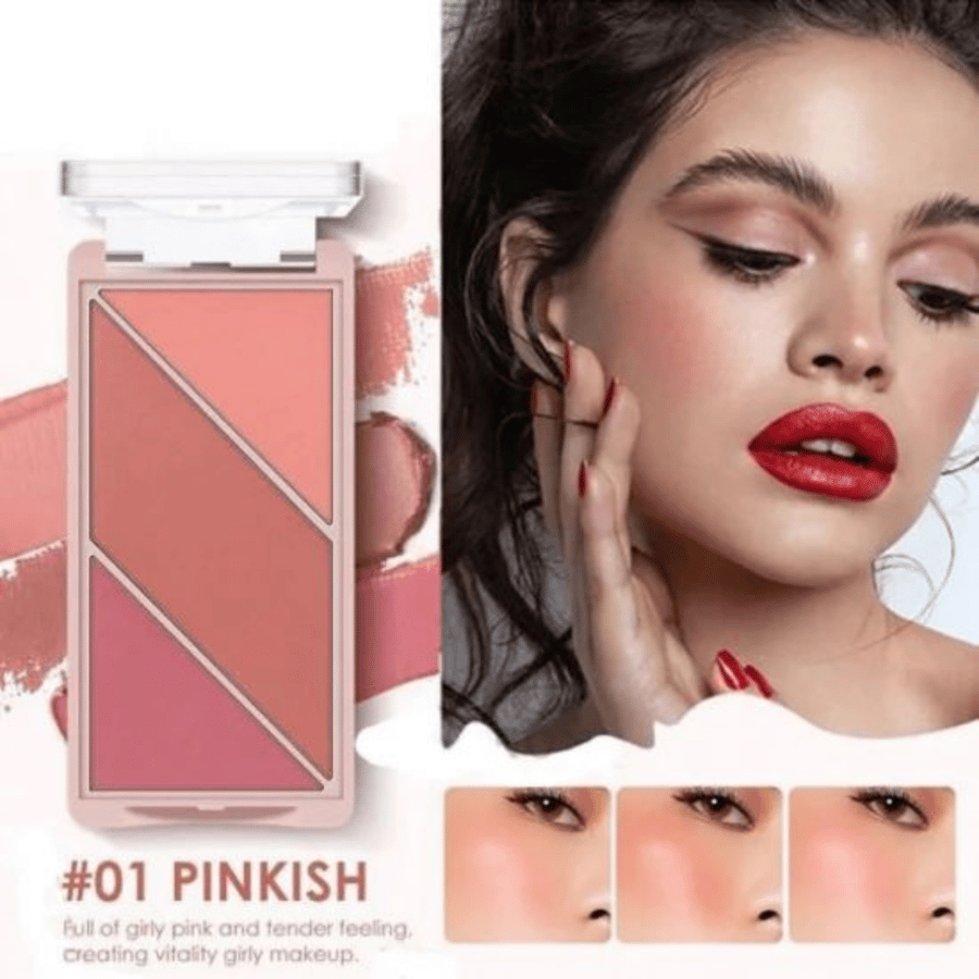 3 in 1 blush, highlighter and contour palette from O2O 01
