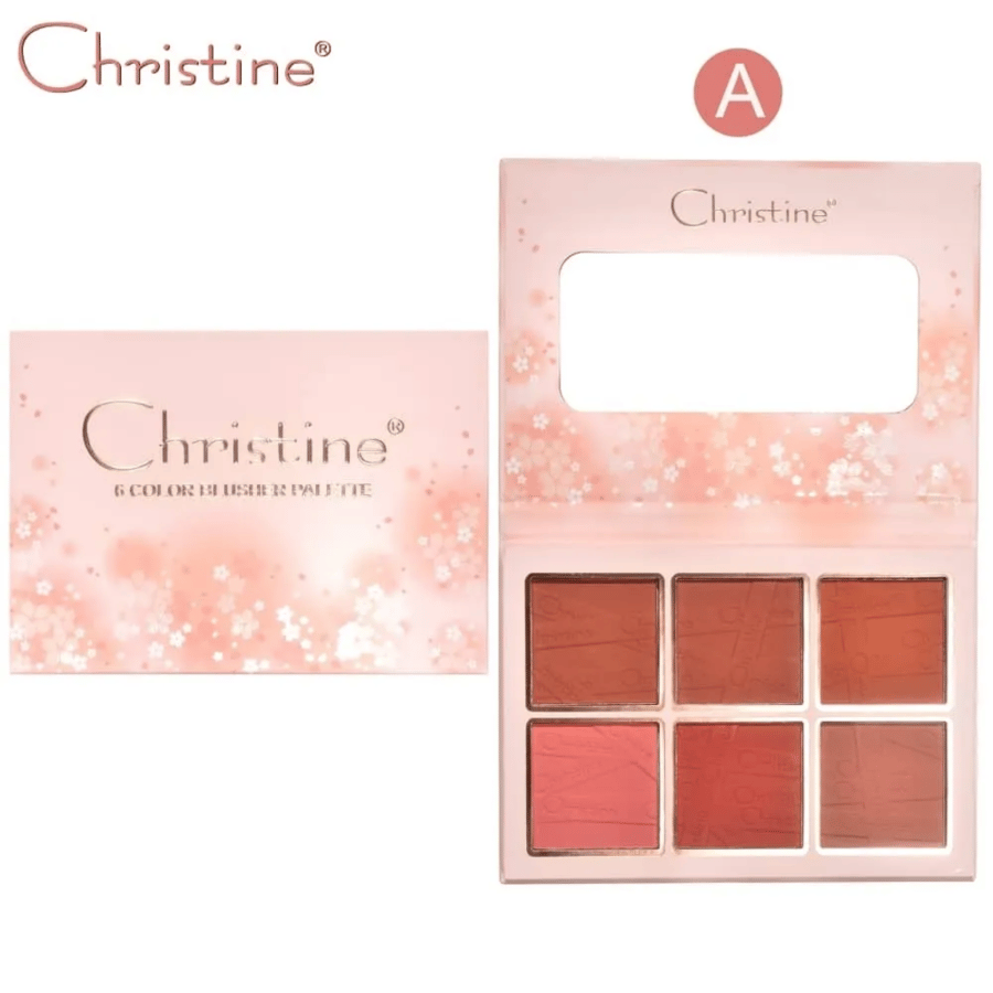 A Christine blush palette, 6 colors