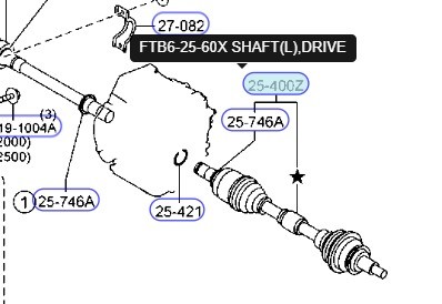 عكس مازدا 6 2014/2020 امامي يسار اصلي FTB6-25-60X FTB62560X
