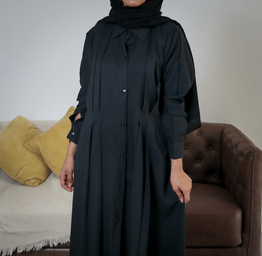 [BT12] - عباية كريب أسود