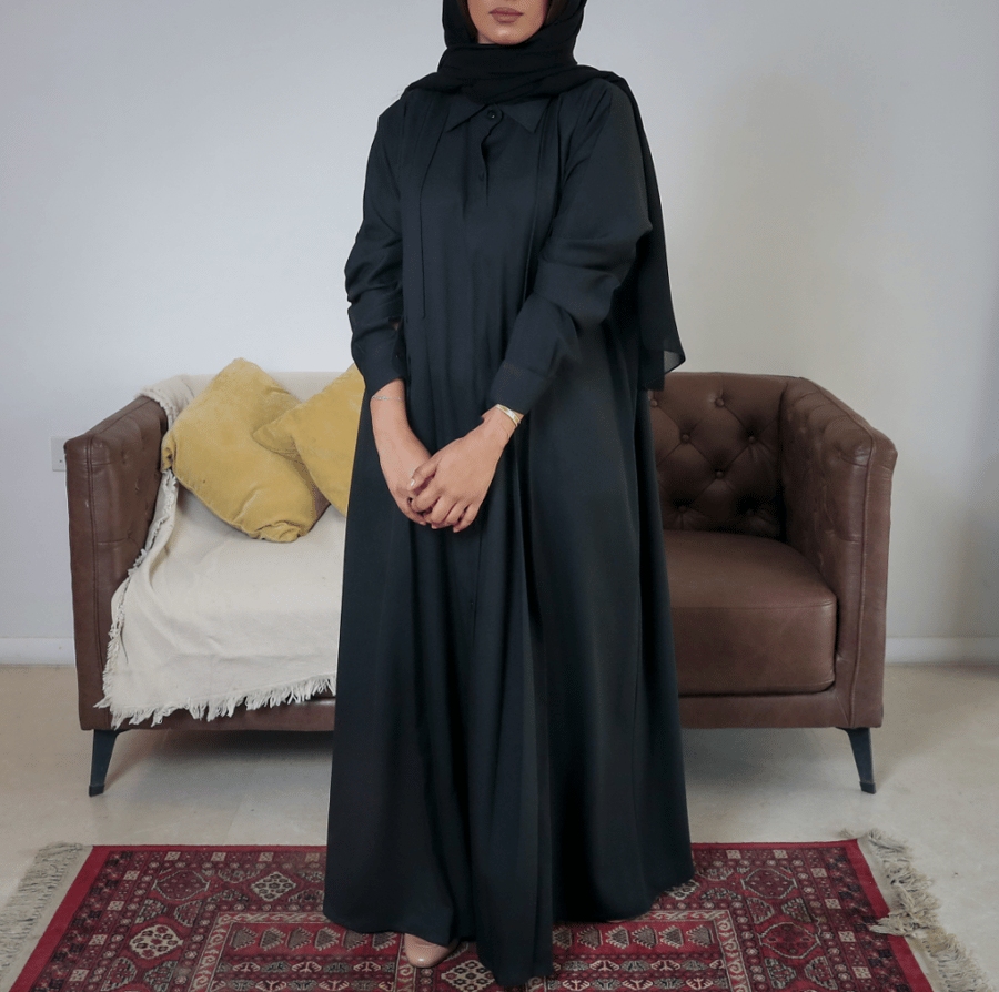 [BT12] - عباية كريب أسود