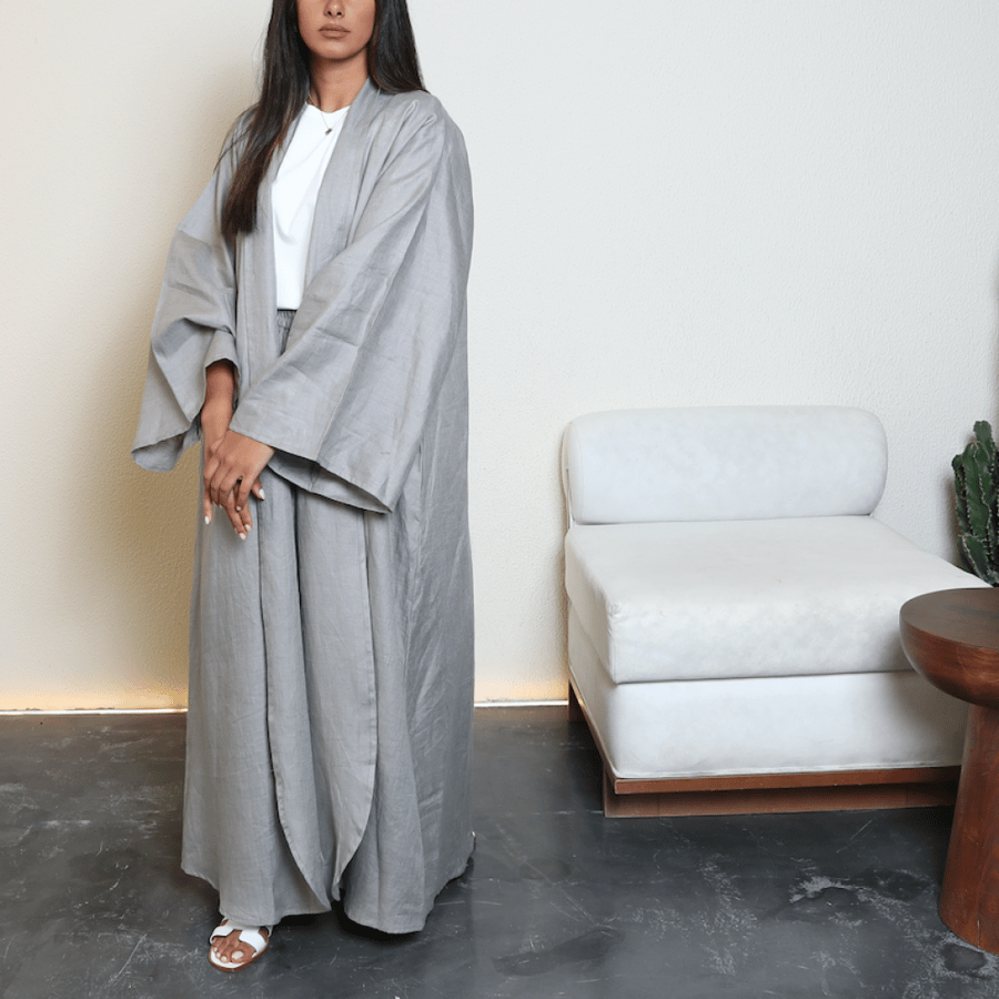[Set2] - عباية لينن بيج