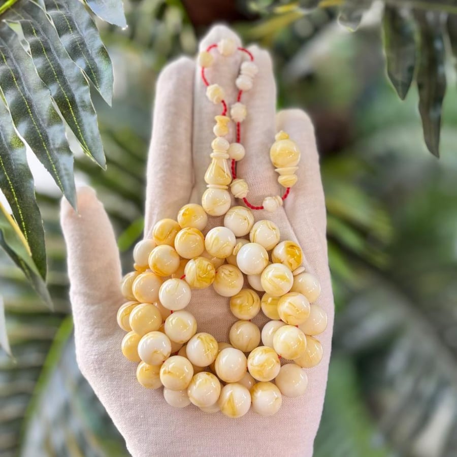 سبحة بكلايت تمليكة فخم شبيه الكهرمان