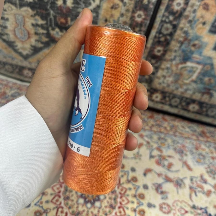 خيط سبحة برتقالي مقاس 6