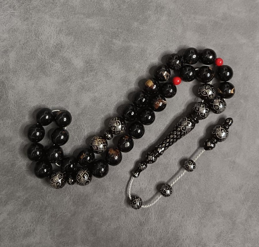 مسباح مرجان اسود Black coral rosary