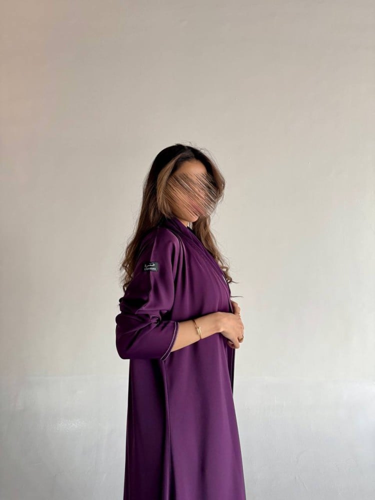 عباية كريب مكحل - عبايات ملونة - غمرة