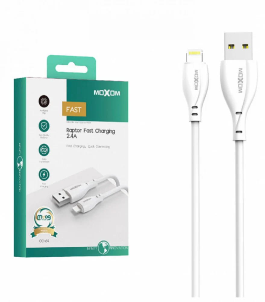 Fast charger cable for iPhone 2.4A 5 CC-64 from MOXOM