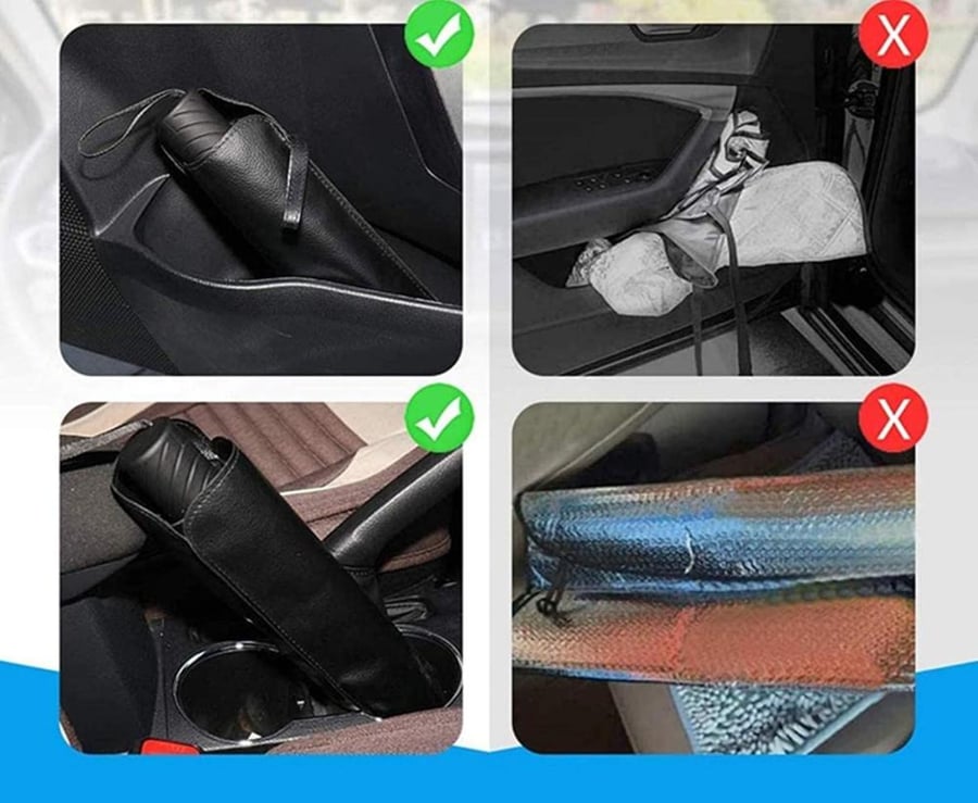 Reflective Folding Car Windshield Sunshade to Prevent UV Rays and Sun Heat for Cars, Large Size 49.1 x 25 Inch