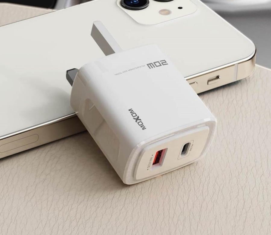 MX-HC65 Wall Charger Moxom QC3.0&PD 20W Ultra Fast Charging