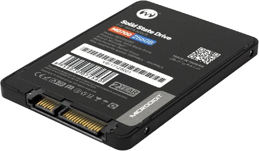 وحدة تخزين داخلية من MICRODIGIT من نوع SSD بسعة 256GB موديل MD7256SD