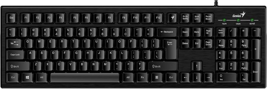 GENIUS KB-101 Wired Keyboard, Black