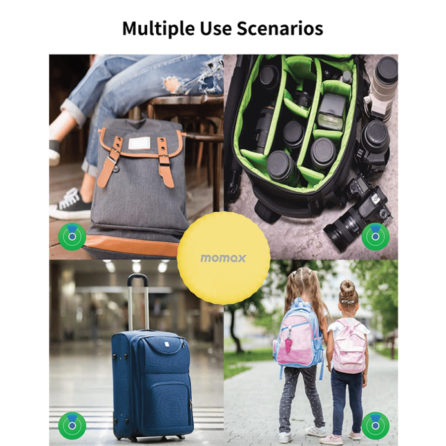 Momax Pin Tag Tracker - Yellow (BR5) Compatible with Apple