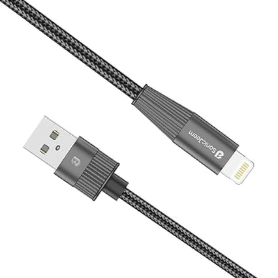كابل بيانات من سونيك جيم 3.0 أمبير من USB إلى Lightning مع TYPE-C بطول 1.2 متر SJ101A أسود