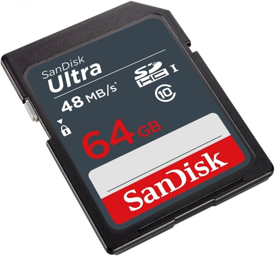 SanDisk Ultra 64GB memory card for the camera
