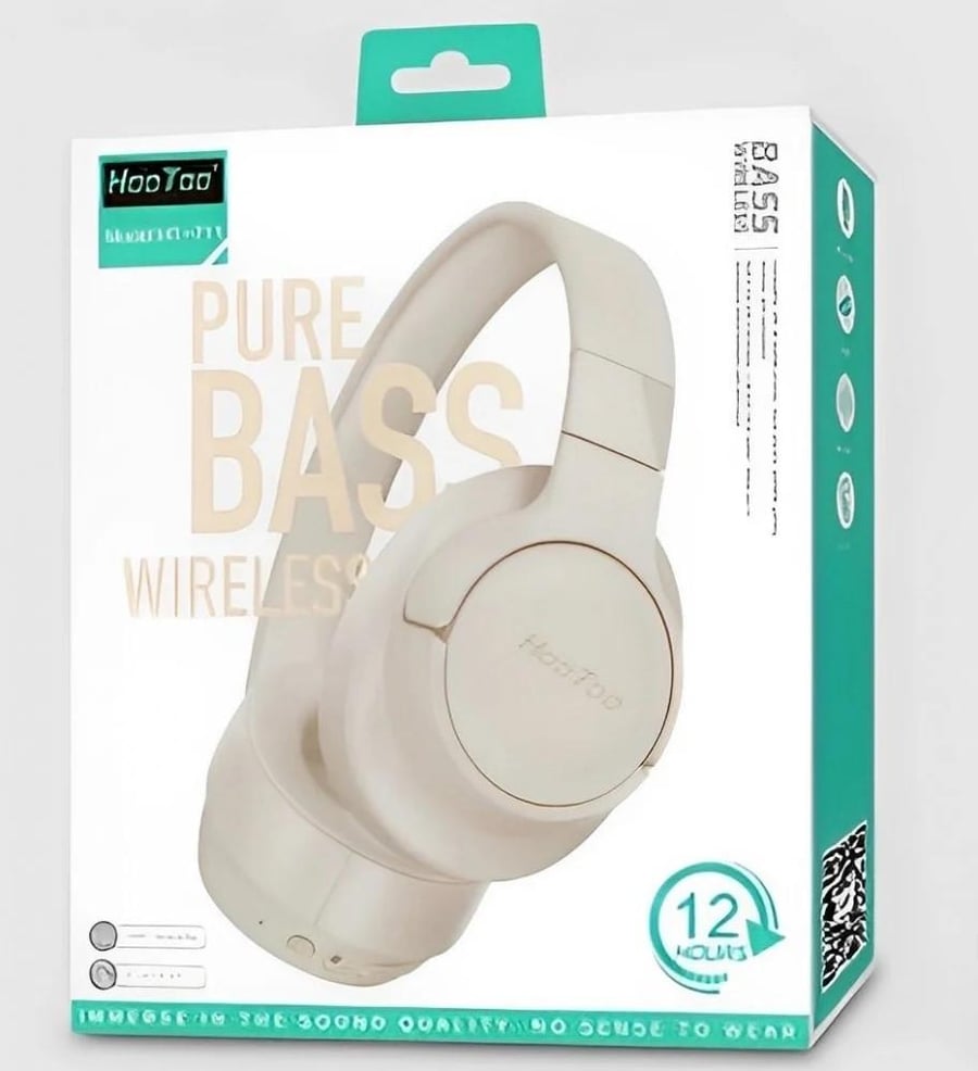 سماعة رأس لاسلكية من HOO TOO PURE BASS HT-711 باللون الذهبي