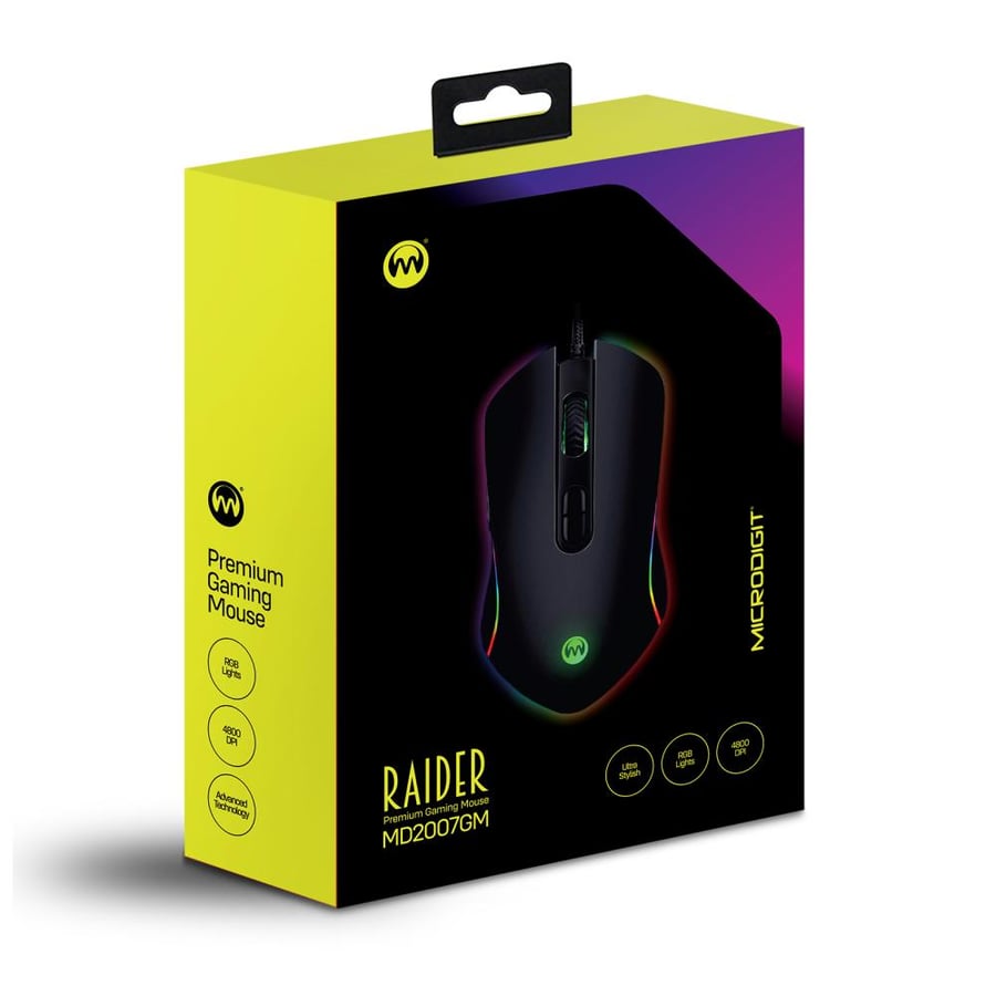 Microdigit MD2007GM Raider Gaming Mouse - Black