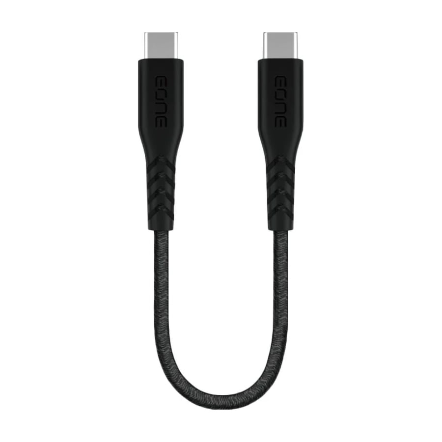 E ONE TYPE C TO TYPE C DATA CABLE 20CM BLACK (E1203039)