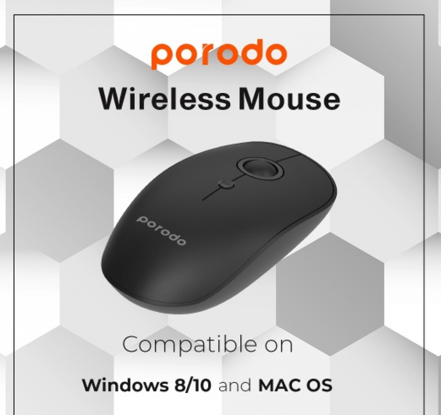 Porodo Wireless Mouse - 2 in 1 2.4G