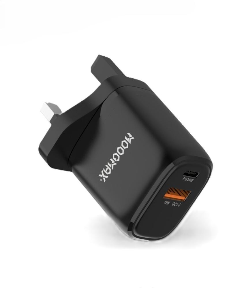 Moog Max 20W Dual-Port PD+QC3.0 Wall Charger MX1 Black
