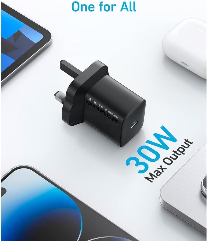 شاحن من انكر  USB-C بقوة 30 واط، جداري
