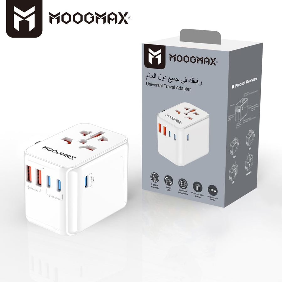 MOOGMAX Travel Wall Charger Up to 100W MX1 White