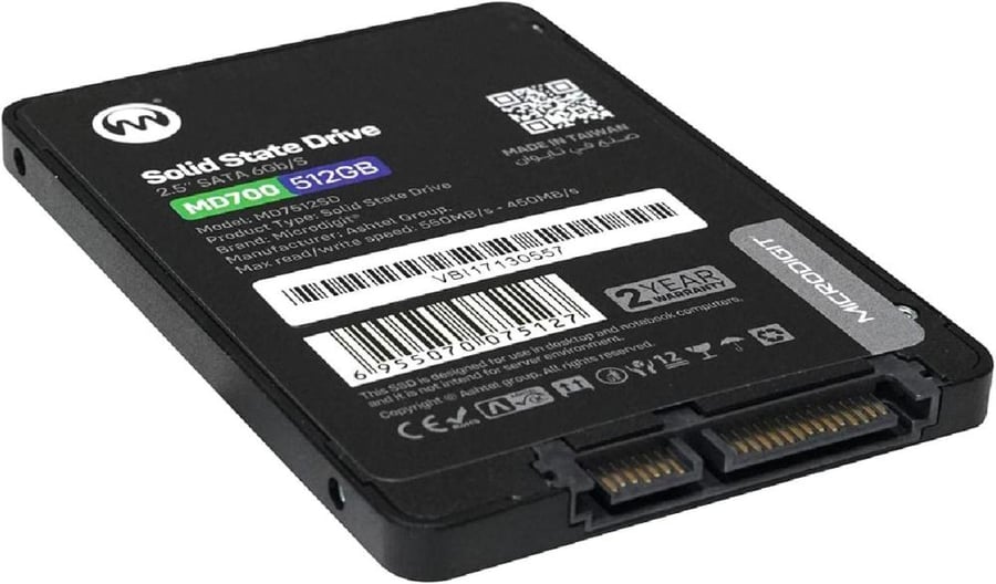 وحدة تخزين داخلية من MICRODIGIT من نوع SSD بسعة 512GB موديل MD7512SD