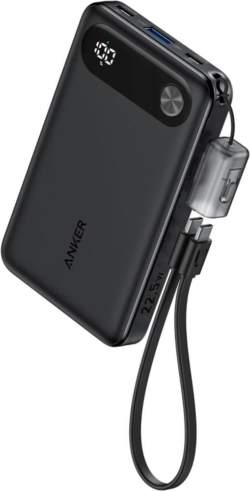 باور بانك من انكر POCKET SIZE 10000 ملي امبير 22.5واط  اسود