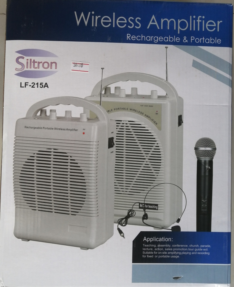Wireless amplifier rechargeable portable