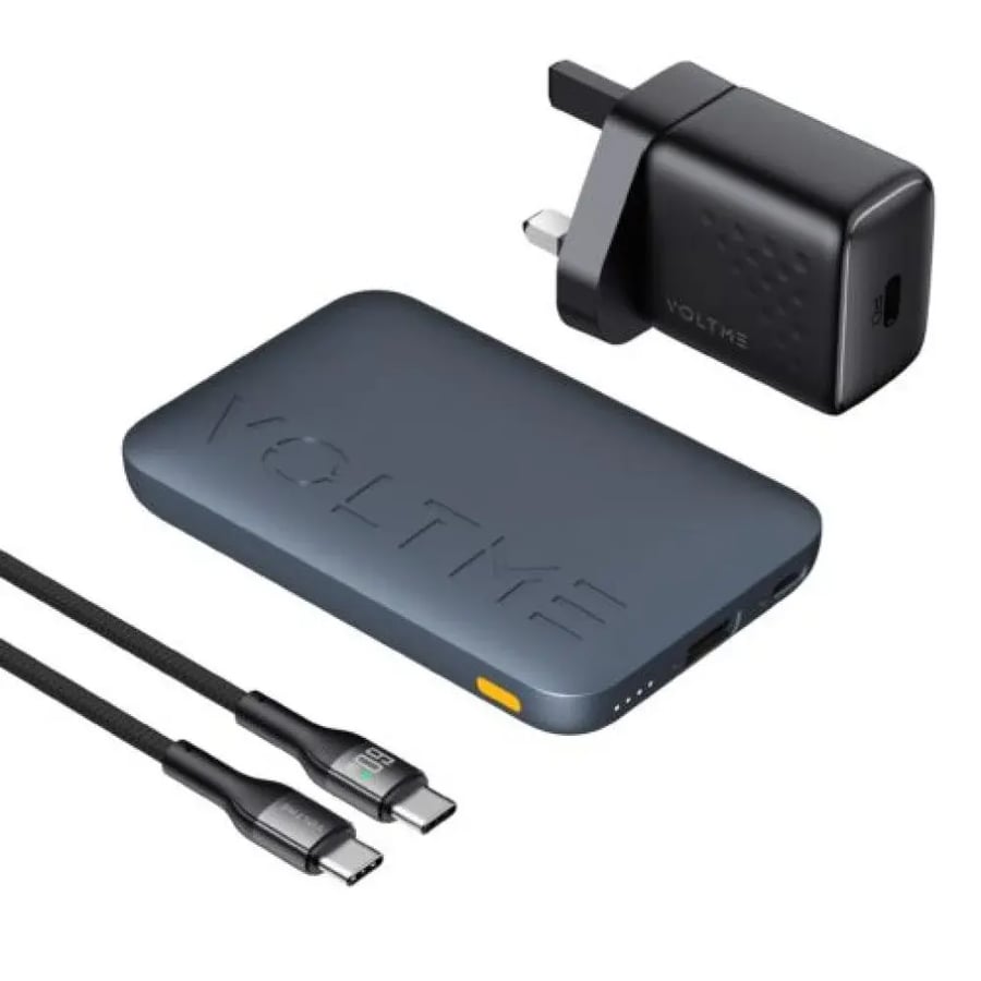 شاحن متنقل  هايبركور فولتمي بمنفذ USB-C ومنفذ USB بسعة 10000 مللي أمبير وبقوة 22.5 واط