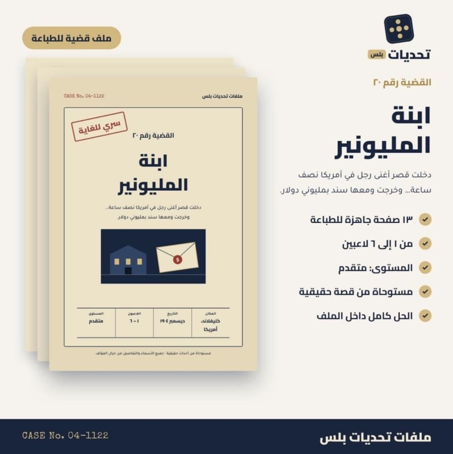 قضية رقم 20 | ابنة المليونير