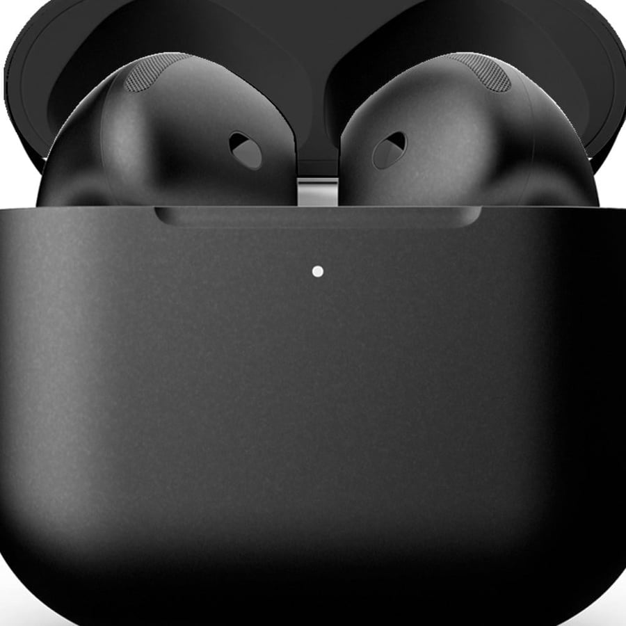 APPLE - آبل ايربودز الجيل الخامس 5 جديد ملونه - لون اسود كامل مطفى