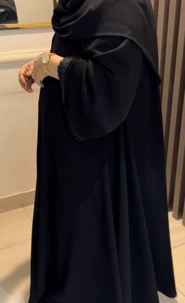 عباية(امي) كريب ملكي طايح دبل كلوش