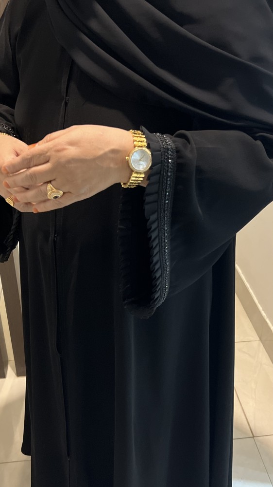عباية(امي) كريب ملكي طايح دبل كلوش