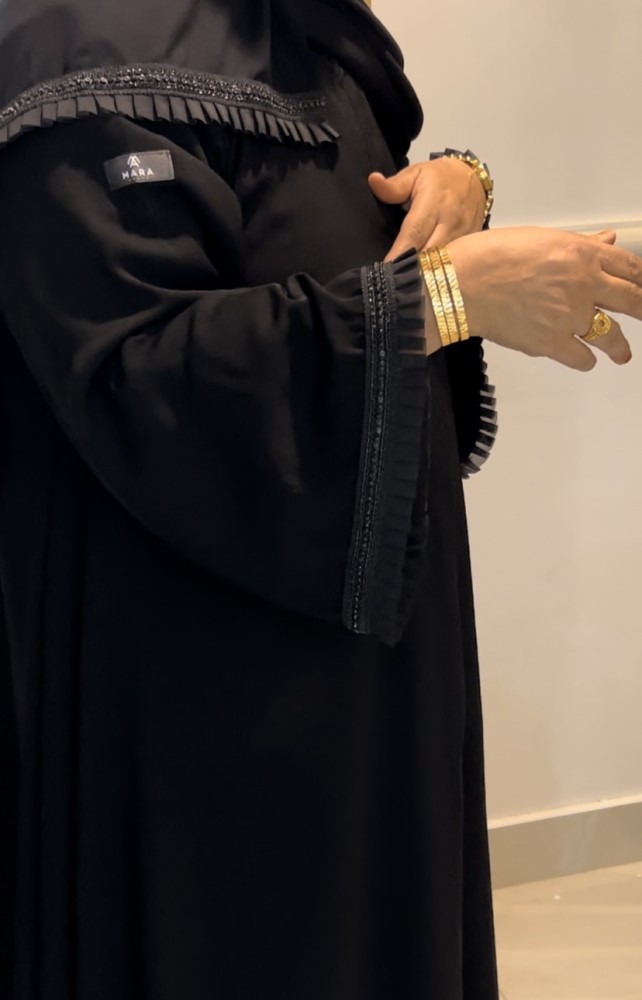 عباية(امي) كريب ملكي طايح دبل كلوش
