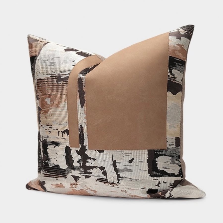 Cushion cover fabric and leather wavy colors