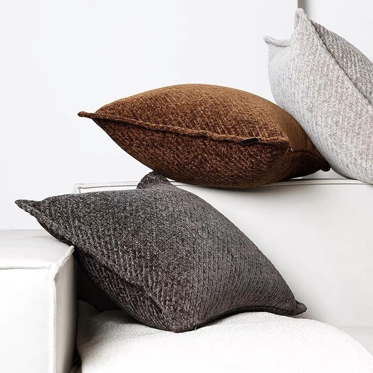 Comfortable fabric cushions, plain, multiple colors