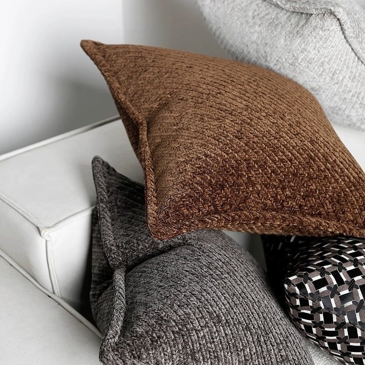 Comfortable fabric cushions, plain, multiple colors