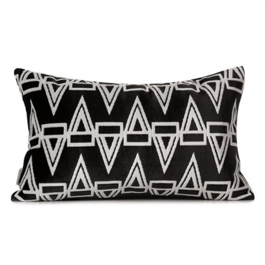 Black and white geometric design cover cushion