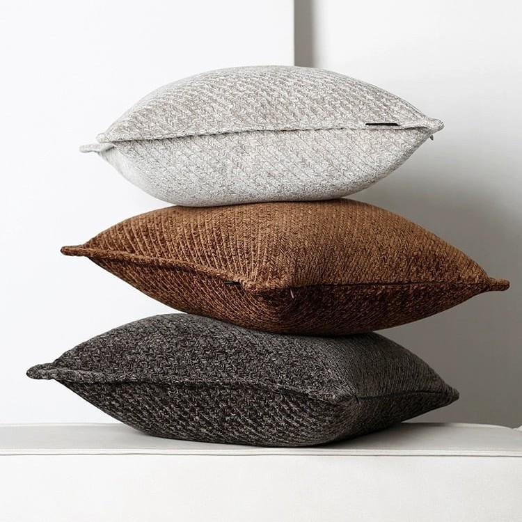 Comfortable fabric cushions, plain, multiple colors