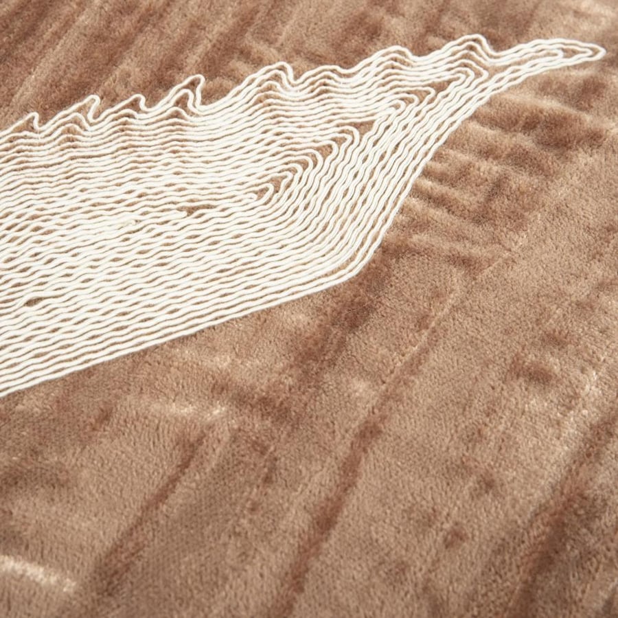 Embroidered pillow with swan bird threads