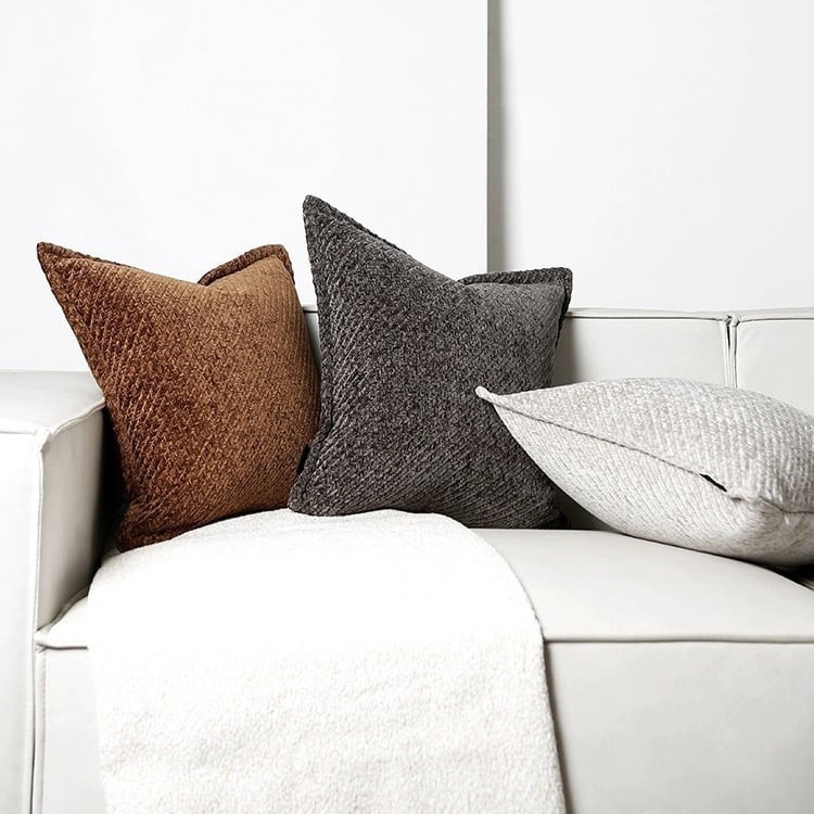 Comfortable fabric cushions, plain, multiple colors