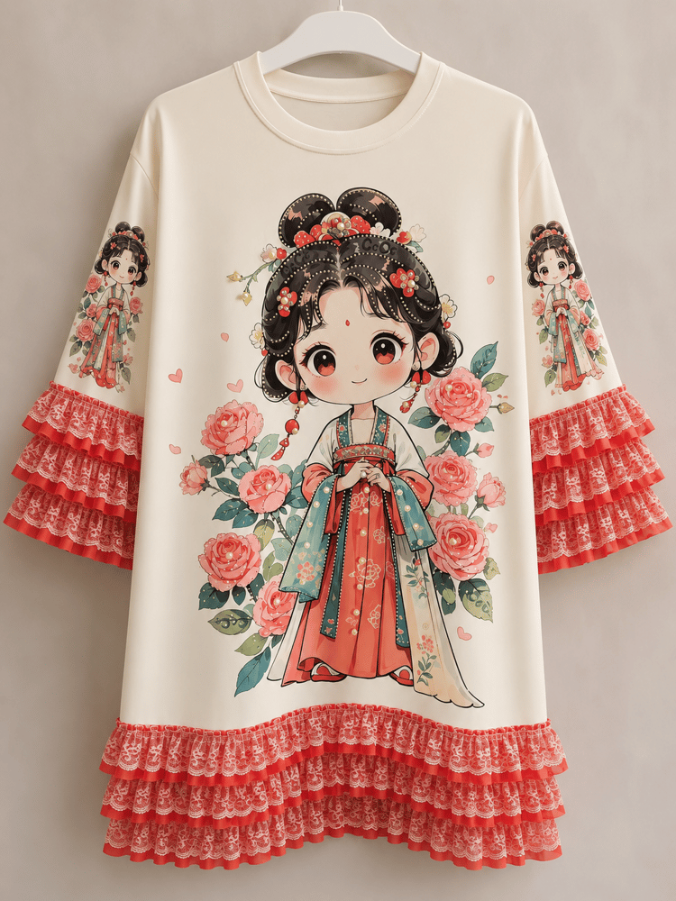 فستان ازهار قرمزية ❤️ Crimson Blossom dress