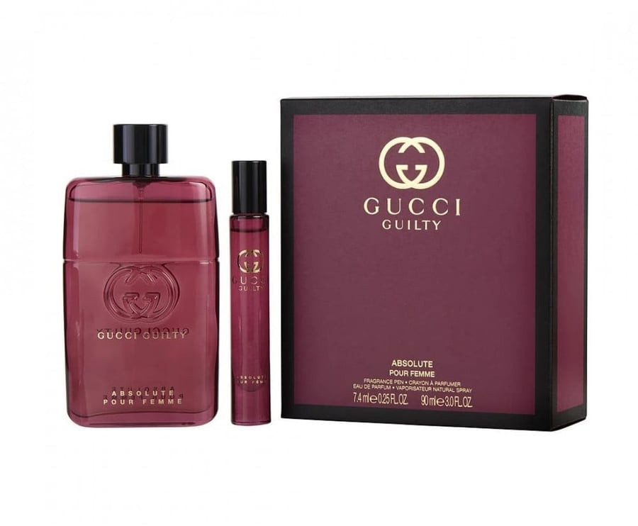 طقم قوتشي غليتي ابسولوت النسائي او دو بارفيوم عطر 90 مل + عينة 7.4 مل
