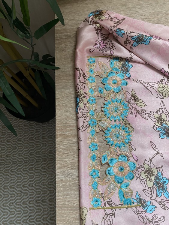 Indian silk embroidered embroidered