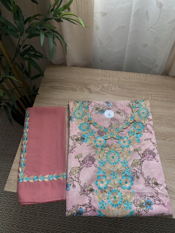 Indian silk embroidered embroidered