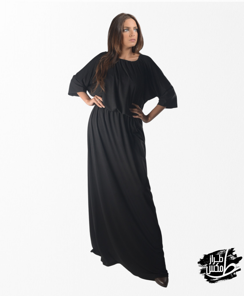 Maxi Comfy long sleeves Black Dress