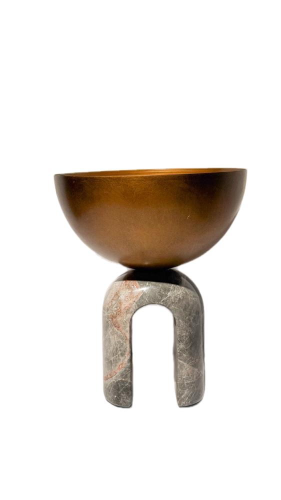 Bowl with grey marble base