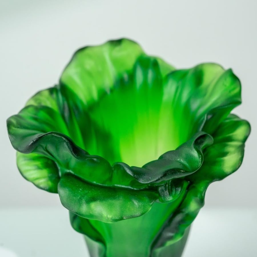 فازة كرستال صغيرة (أخضر) -Small Crystal Vase (Green)