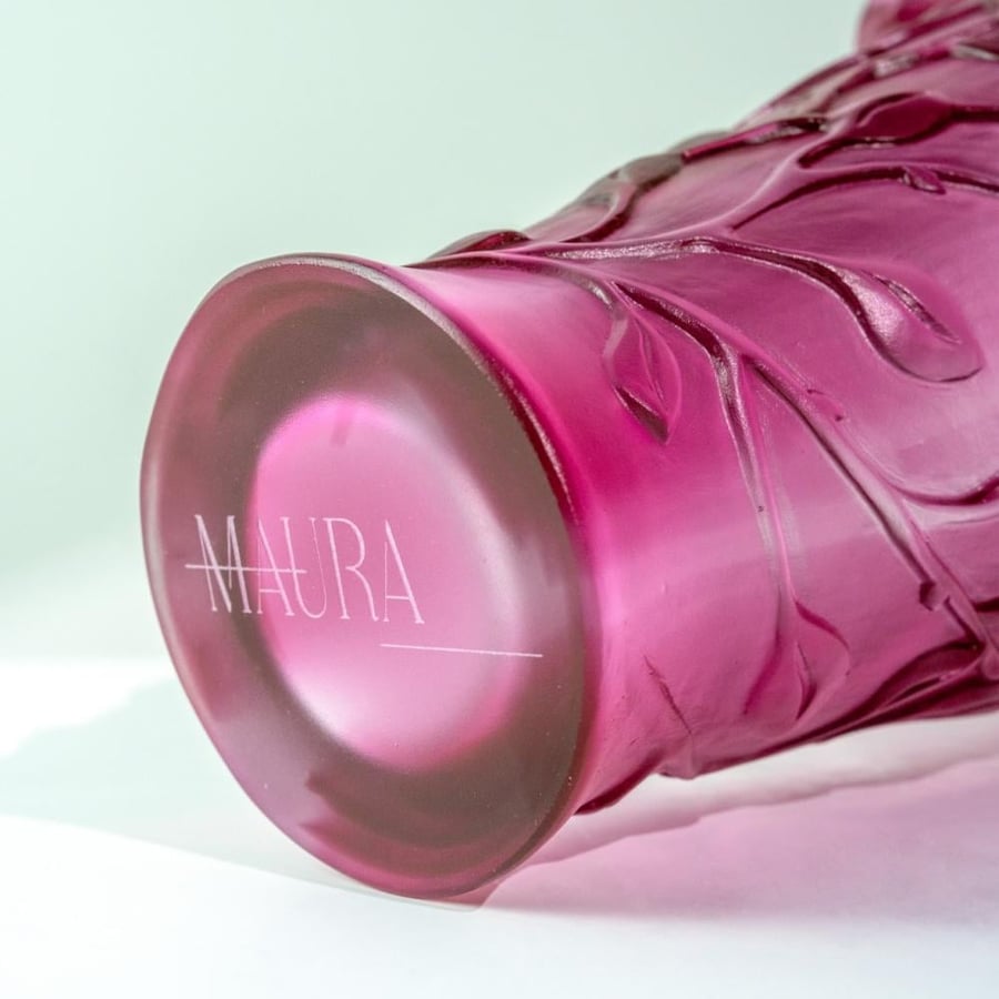 فازة بتصميم ورود - Floral Crystal Vase